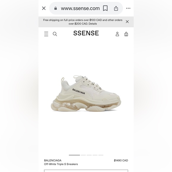 BALENCIAGA Off-White Triple S Sneakers - Picture 4 of 17